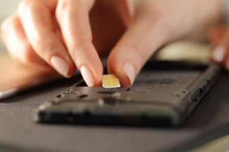 Inserting the SIM card into a device