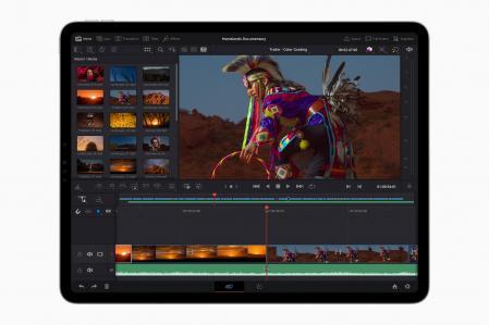 The M2 chip allows the iPad Pro to handle video editing like DaVinci Resolve with ease.