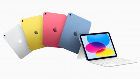 New 10th generation iPad in its four colors