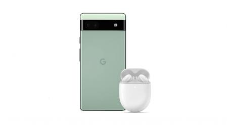 Google Pixel 6a Salvia + Pixel Buds A-Series Blanco