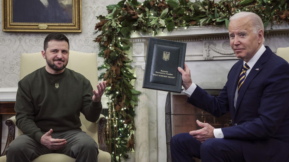 Zelensky and Biden at the White House Photo AFP