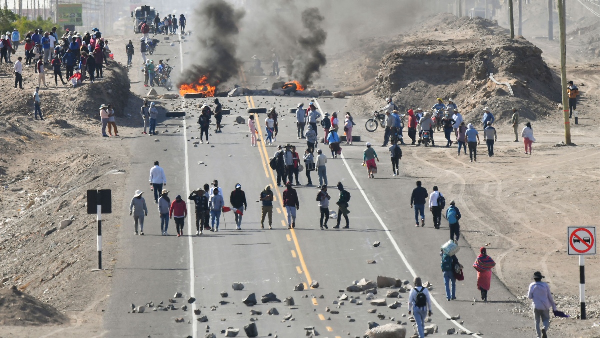 The Government of Peruvian President Dina Boluarte will have a hard test on Thursday when thousands of people plan to mobilize throughout the country Photo AFP