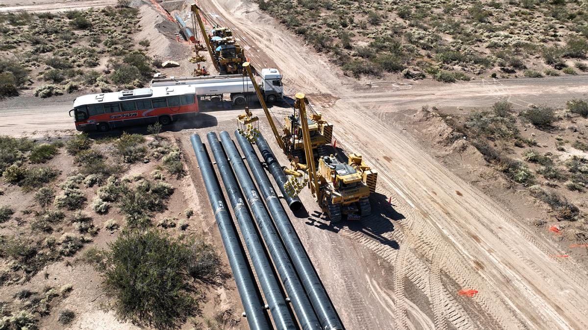 The gas pipeline filling process responds to usual procedures in this type of system Photo Victoria Gesualdi