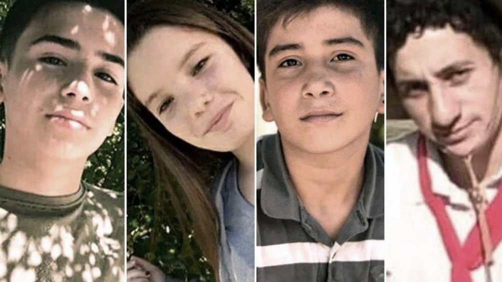 Camila Lpez 13 Danilo Sansone 13 Gonzalo Domnguez 14 and Anbal Surez 22 victims of the Masacre del Monte