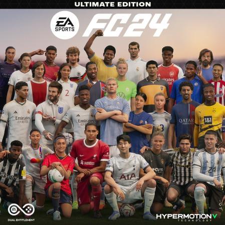 The cover of 'EA Sports FC 24' in its Ultimate Edition version